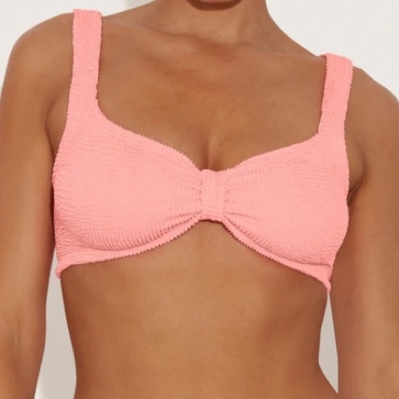 New Hunza g bonnie bikini top in peach one size - Picture 3 of 4